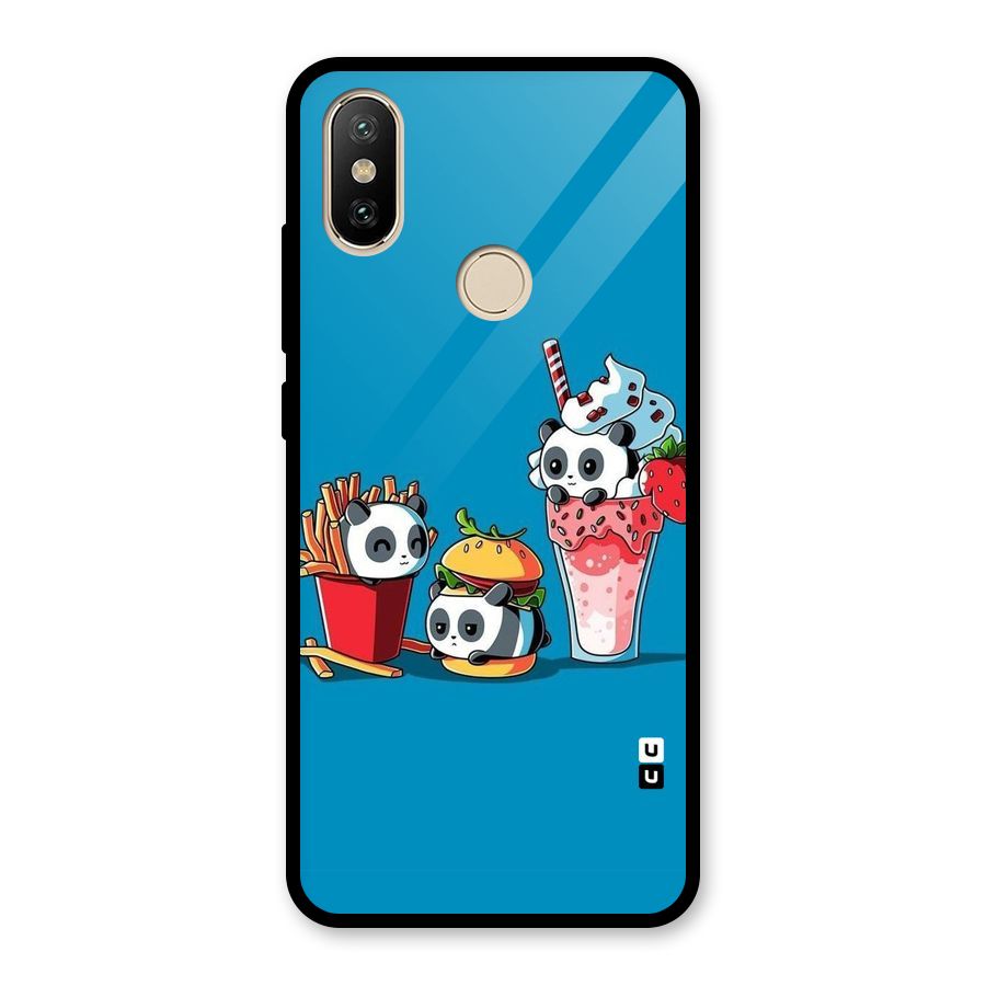 Panda Lazy Glass Back Case for Redmi A2