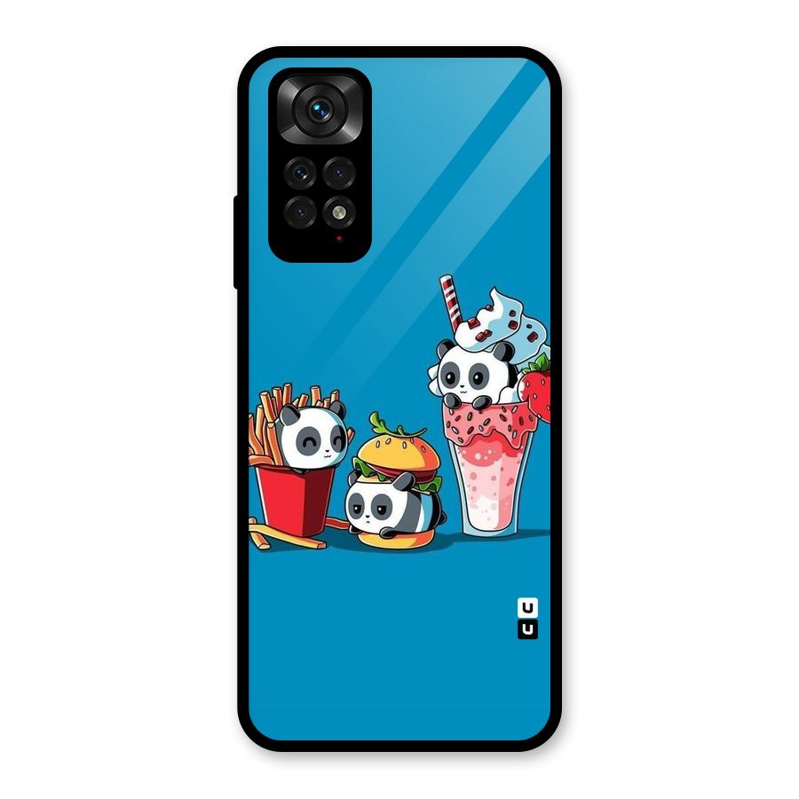 Panda Lazy Glass Back Case for Redmi Note 11S