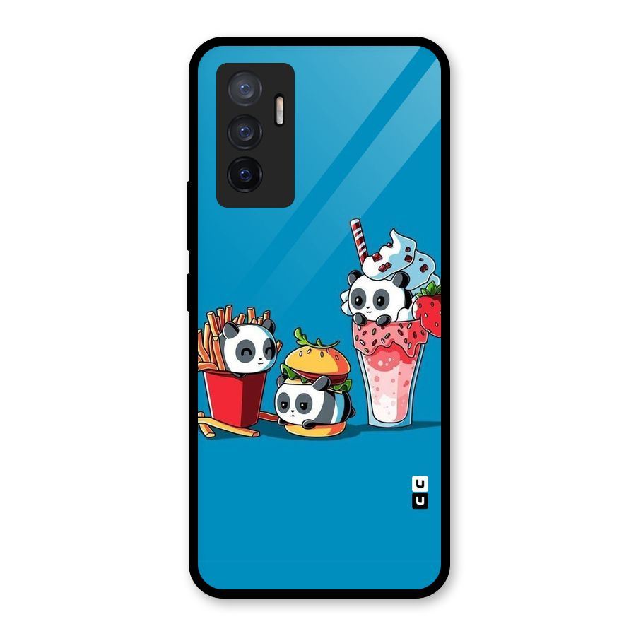 Panda Lazy Glass Back Case for Vivo V23e
