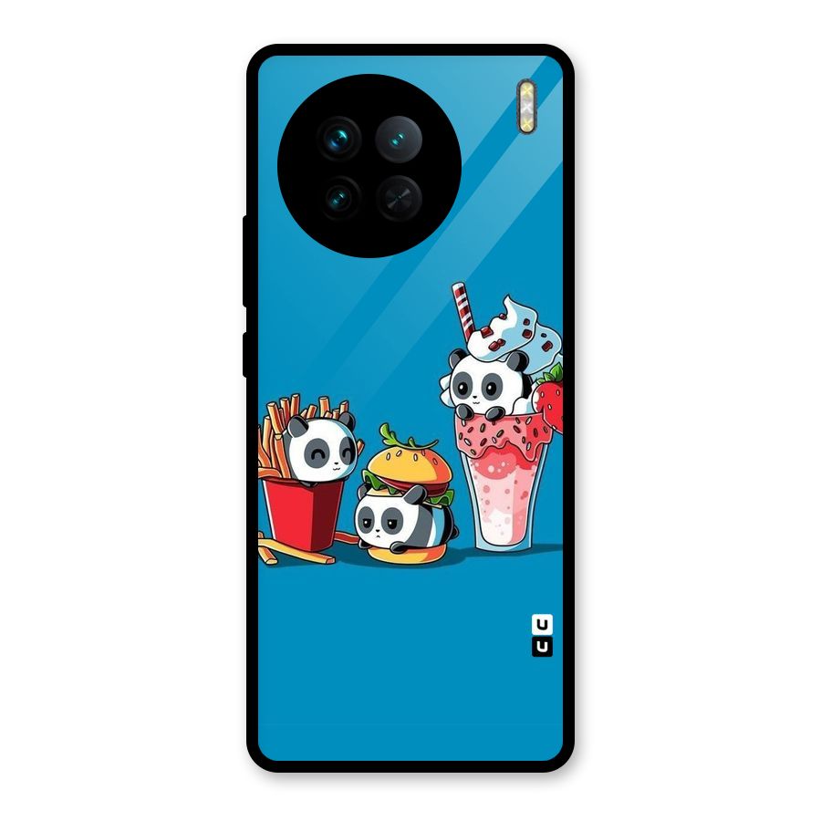 Panda Lazy Glass Back Case for Vivo X90