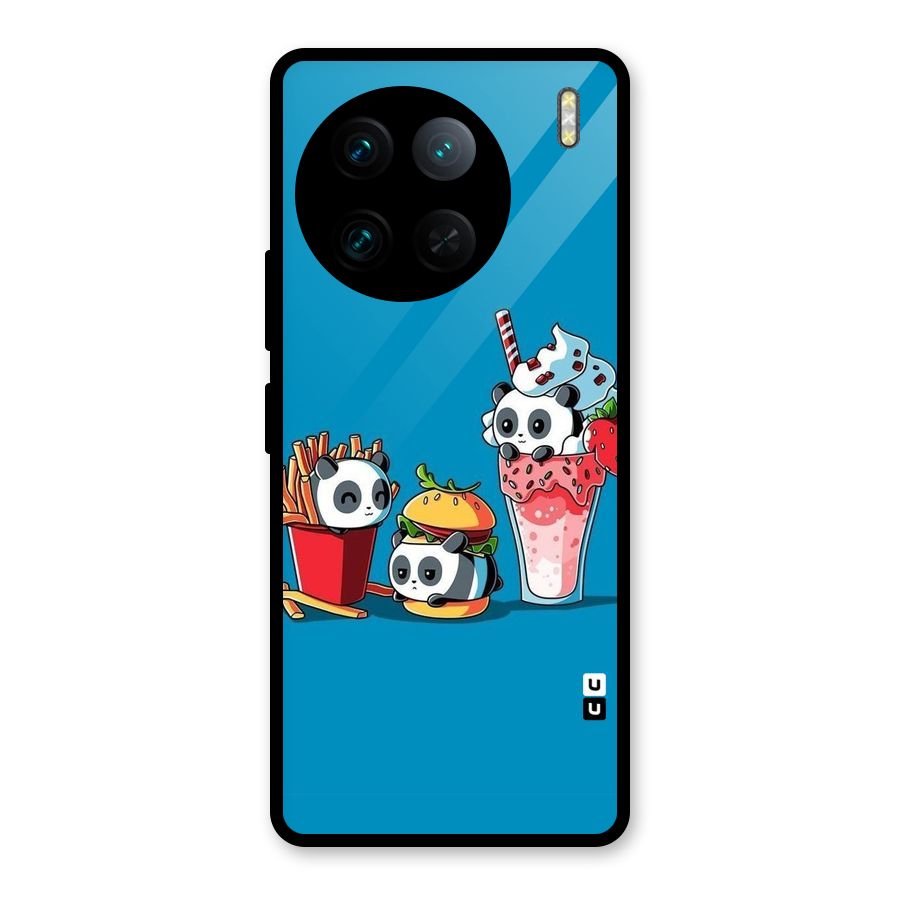 Panda Lazy Glass Back Case for Vivo X90 Pro
