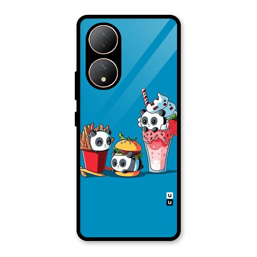 Panda Lazy Glass Back Case for Vivo Y100A