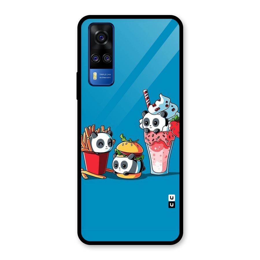 Panda Lazy Glass Back Case for Vivo Y31