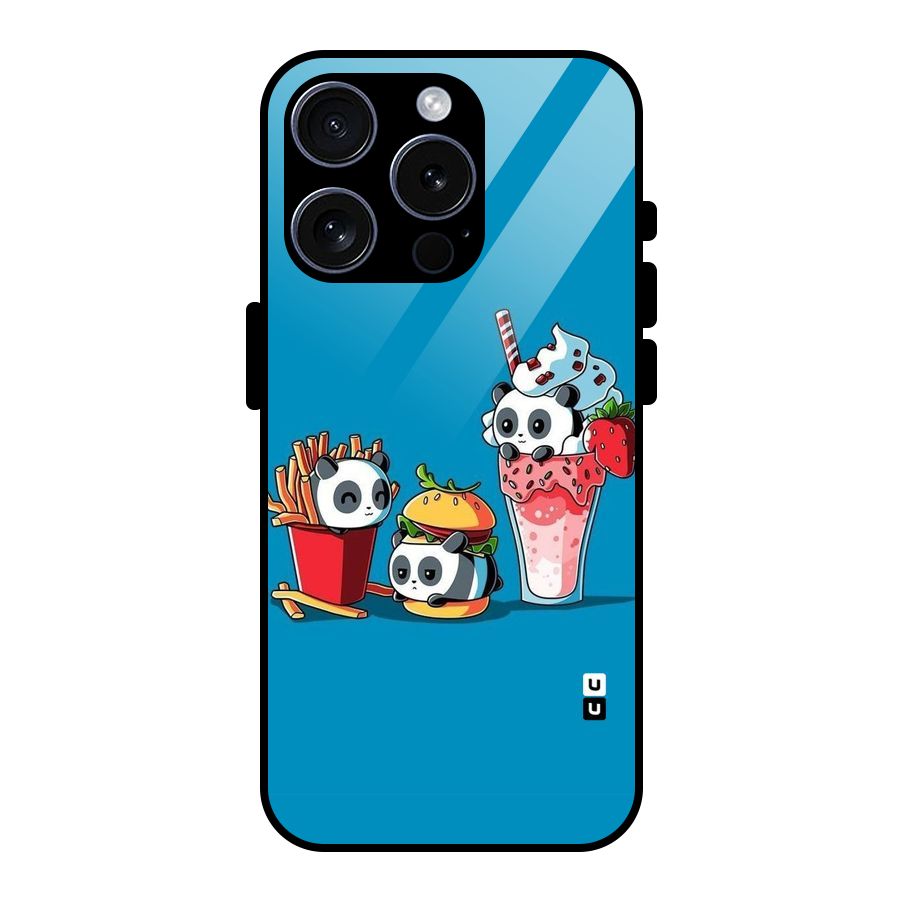 Panda Lazy Glass Back Case for iPhone 15 Pro