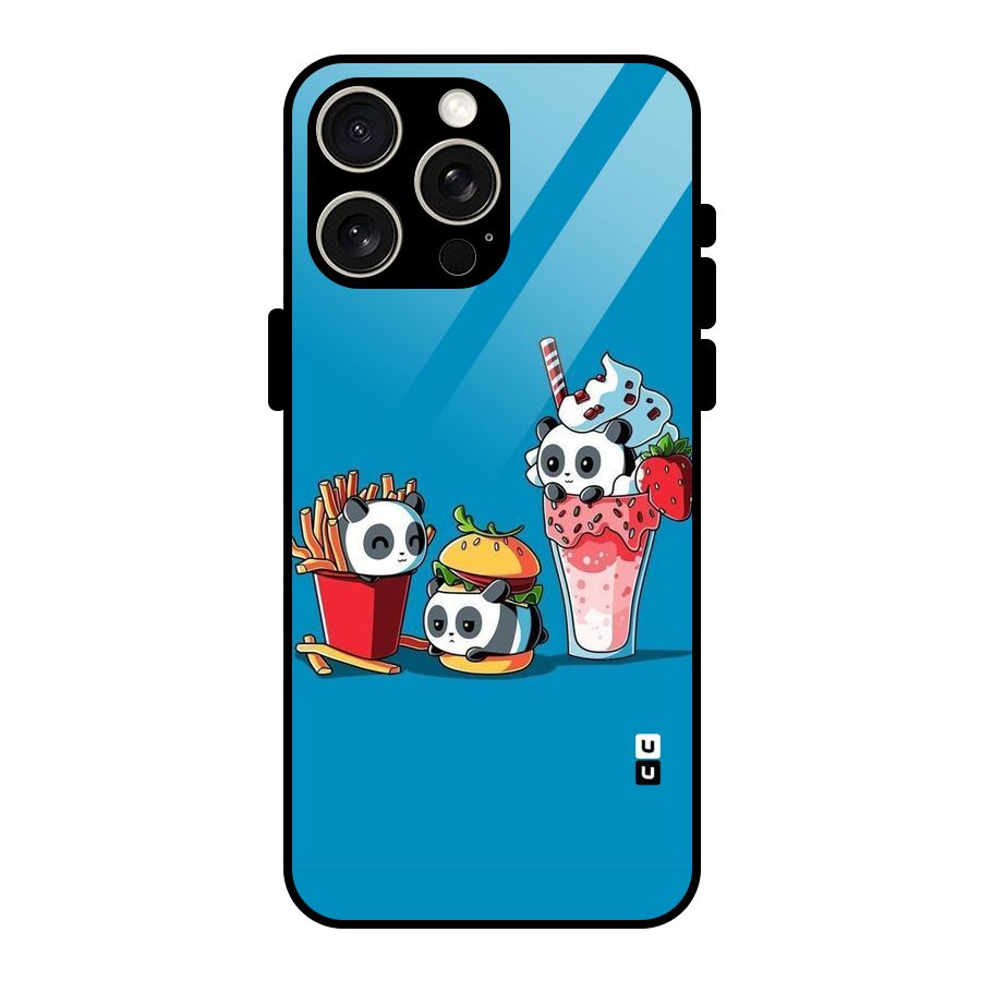 Panda Lazy Glass Back Case for iPhone 15 Pro Max