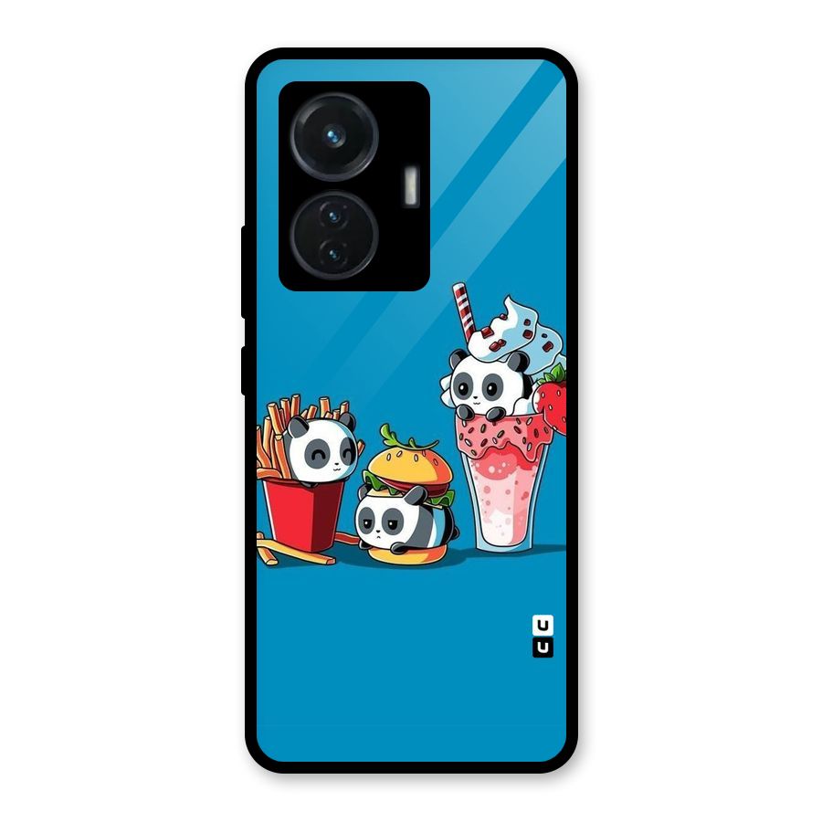Panda Lazy Glass Back Case for iQOO Z6 44W