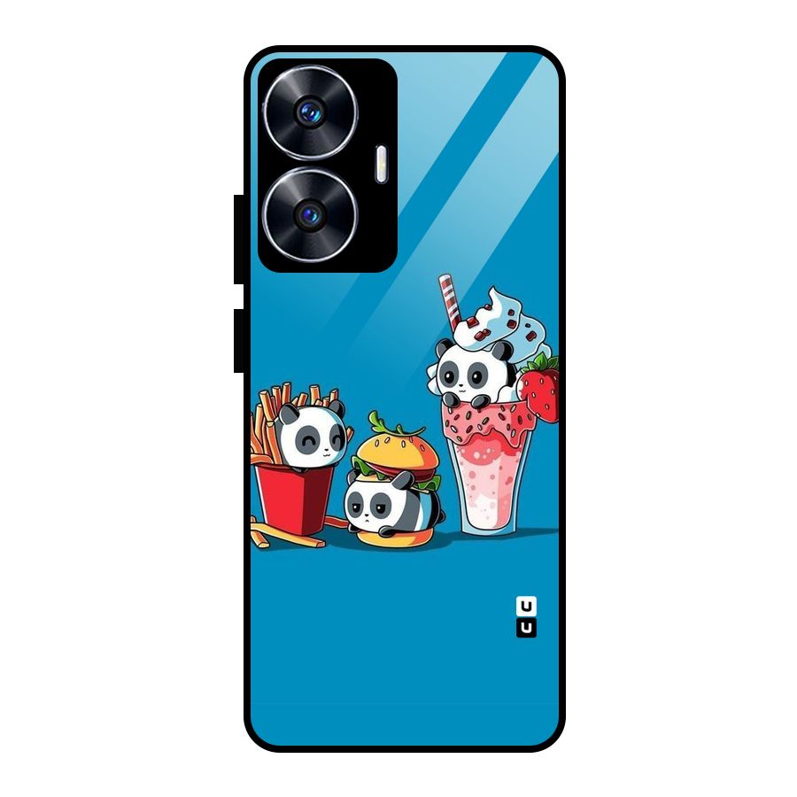 Panda Lazy Glass Back Case for realme C55
