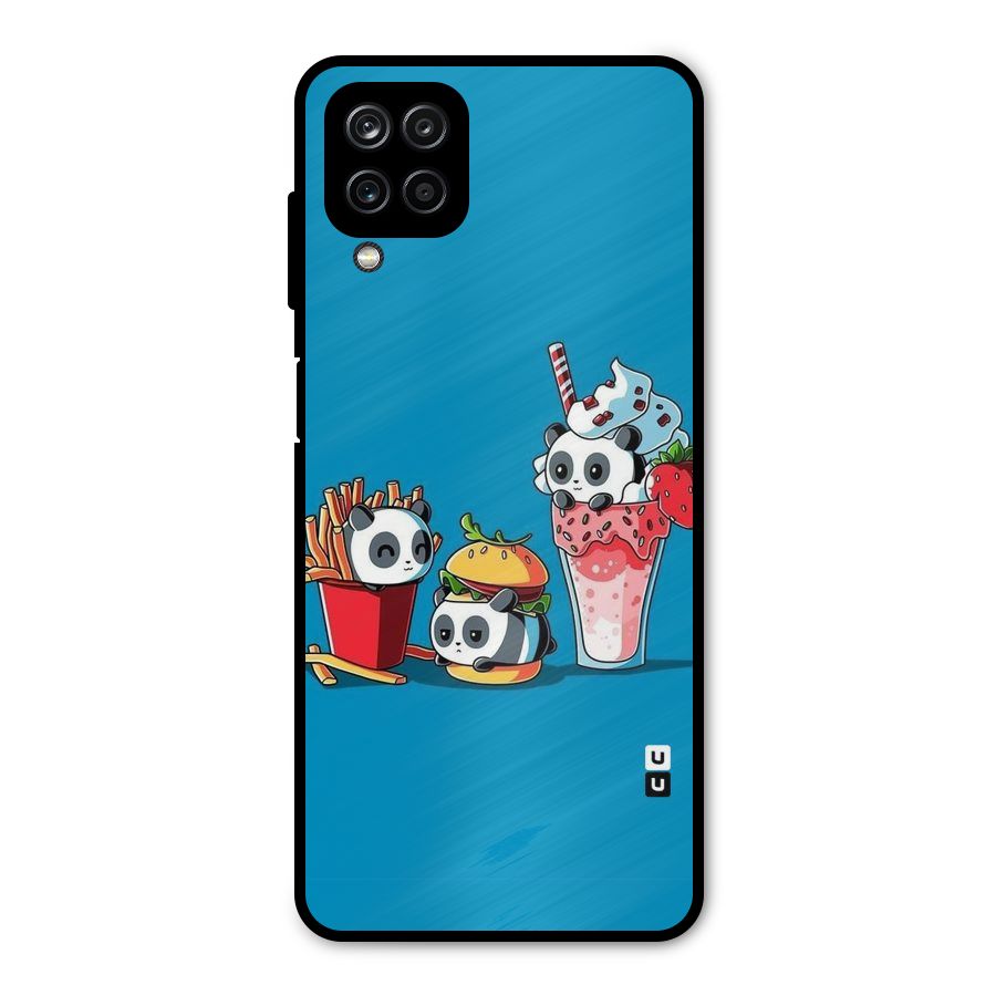 Panda Lazy Metal Back Case for Galaxy A12