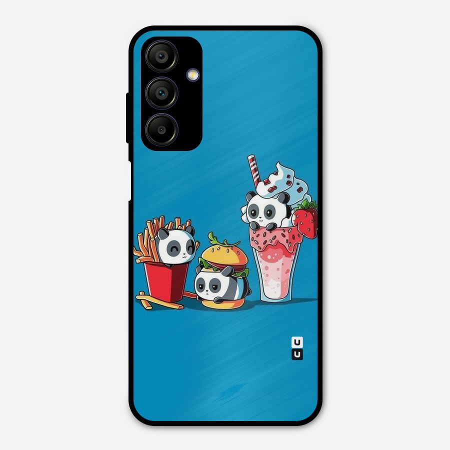 Panda Lazy Metal Back Case for Galaxy A15 5G