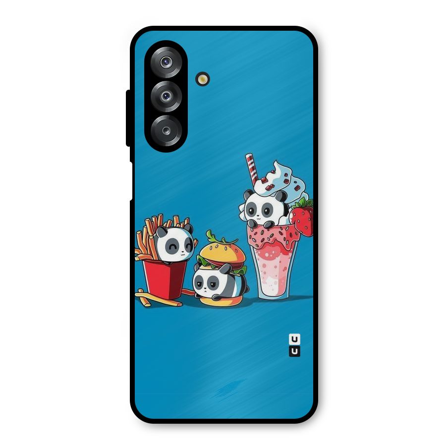 Panda Lazy Metal Back Case for Galaxy A26