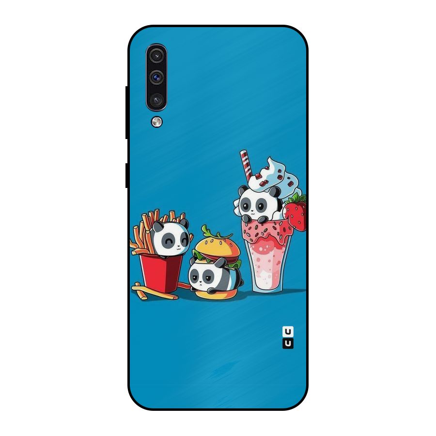 Panda Lazy Metal Back Case for Galaxy A30s