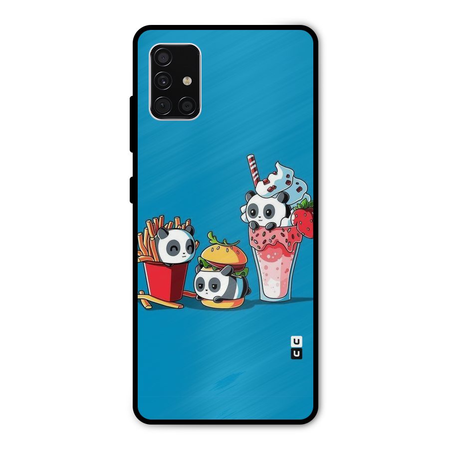 Panda Lazy Metal Back Case for Galaxy A51