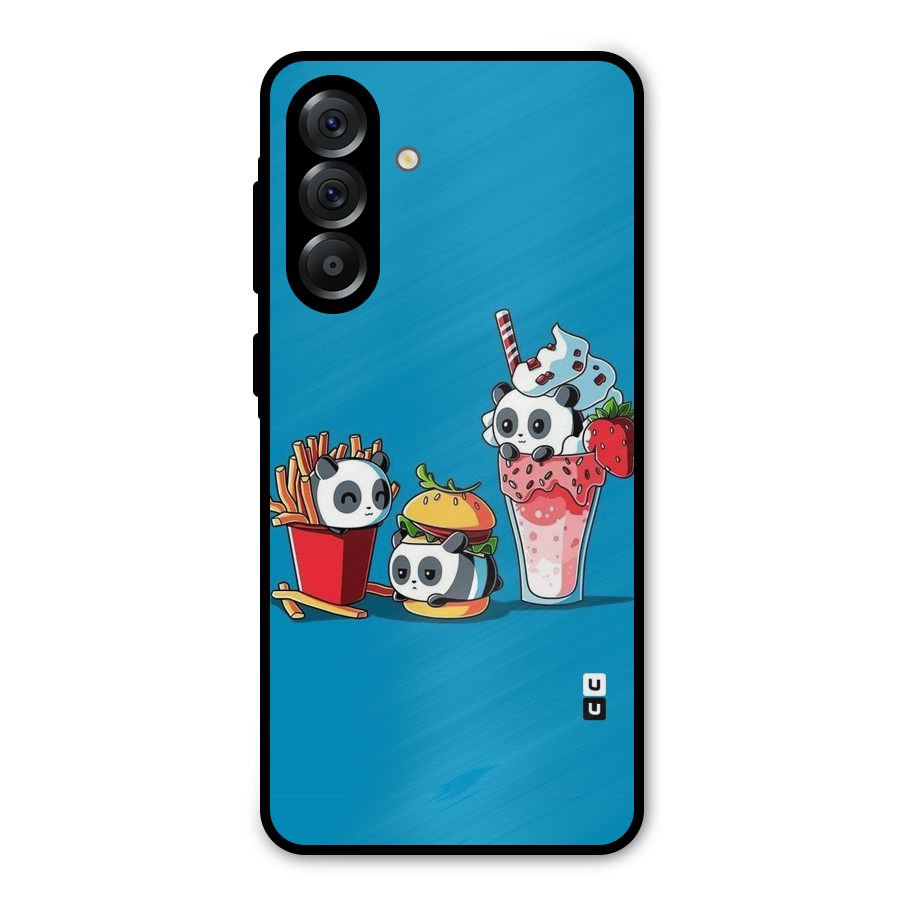 Panda Lazy Metal Back Case for Galaxy A56