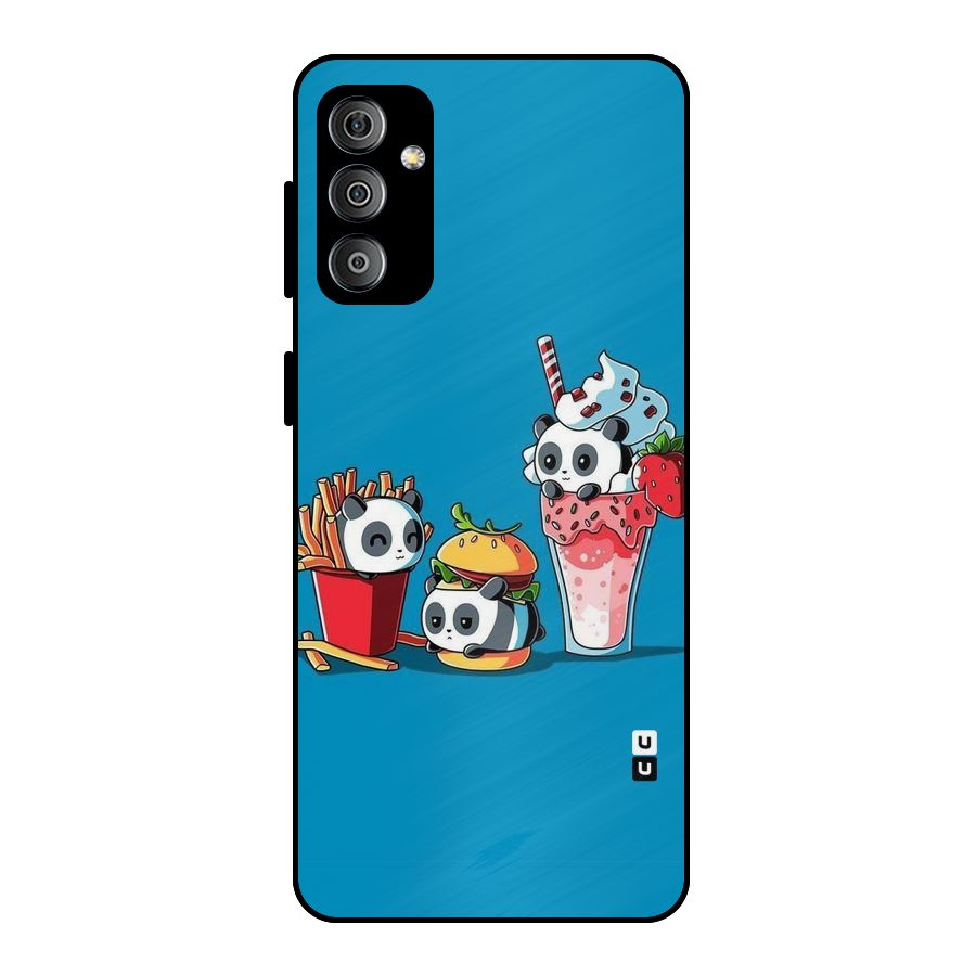 Panda Lazy Metal Back Case for Galaxy F23