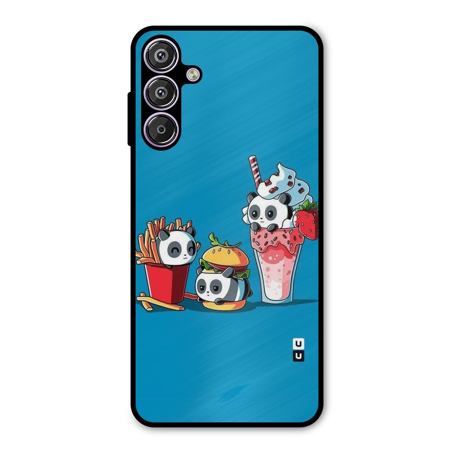 Panda Lazy Metal Back Case for Galaxy M15