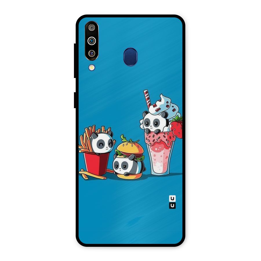 Panda Lazy Metal Back Case for Galaxy M30