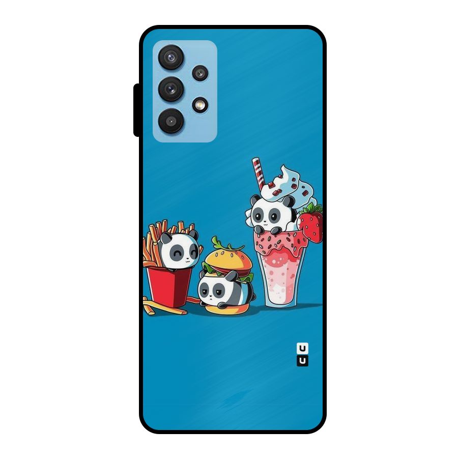 Panda Lazy Metal Back Case for Galaxy M32 5G