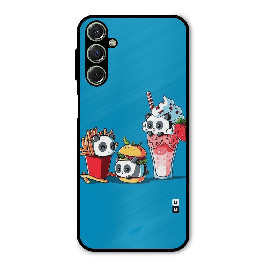 Panda Lazy Metal Back Case for Galaxy M34