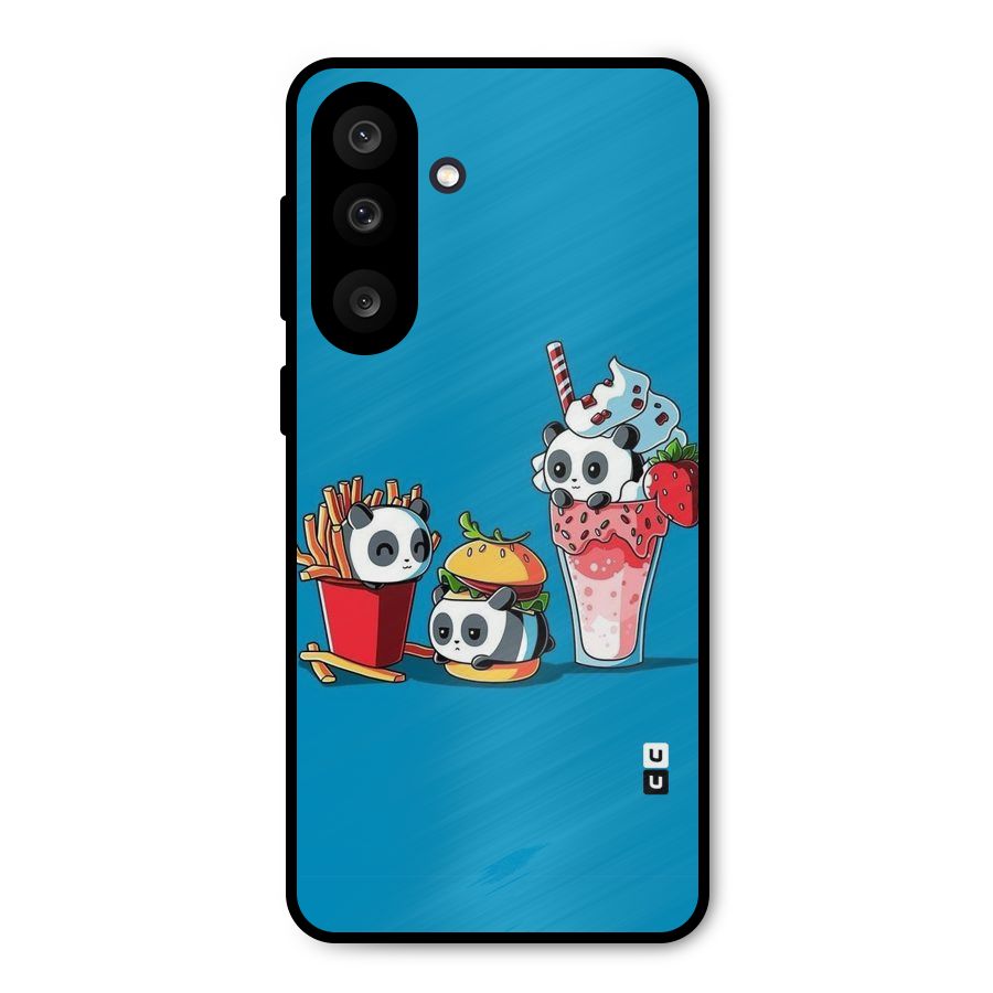 Panda Lazy Metal Back Case for Galaxy M56