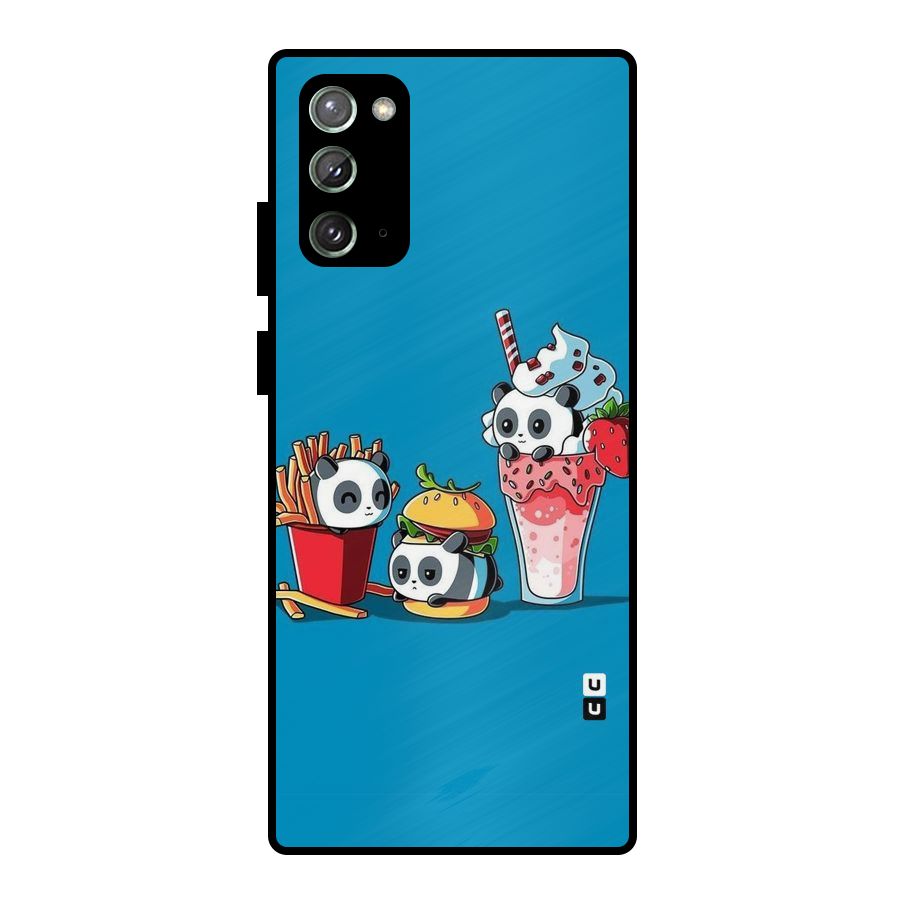Panda Lazy Metal Back Case for Galaxy Note 20