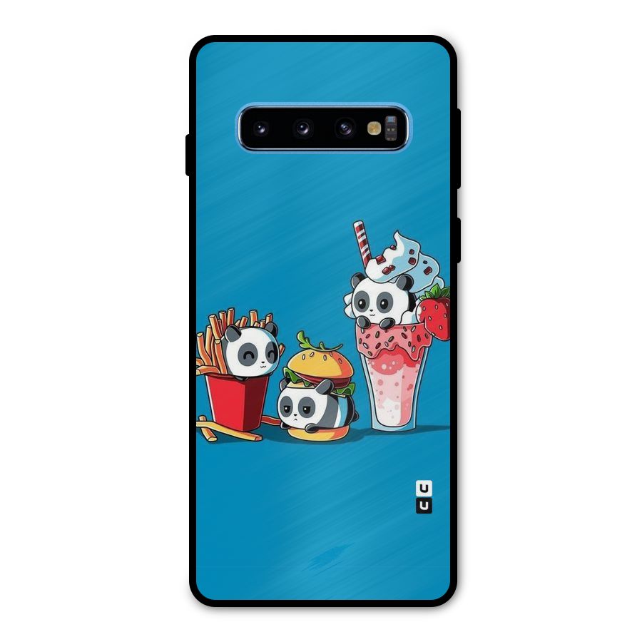 Panda Lazy Metal Back Case for Galaxy S10