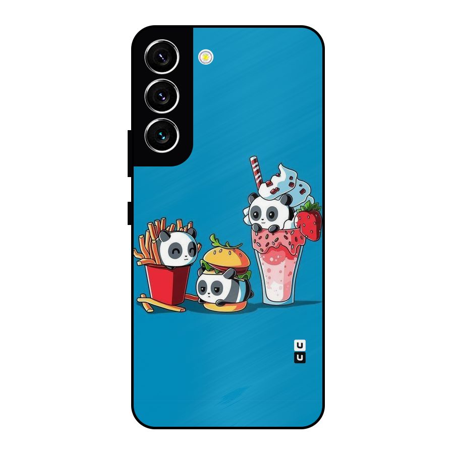 Panda Lazy Metal Back Case for Galaxy S22 5G
