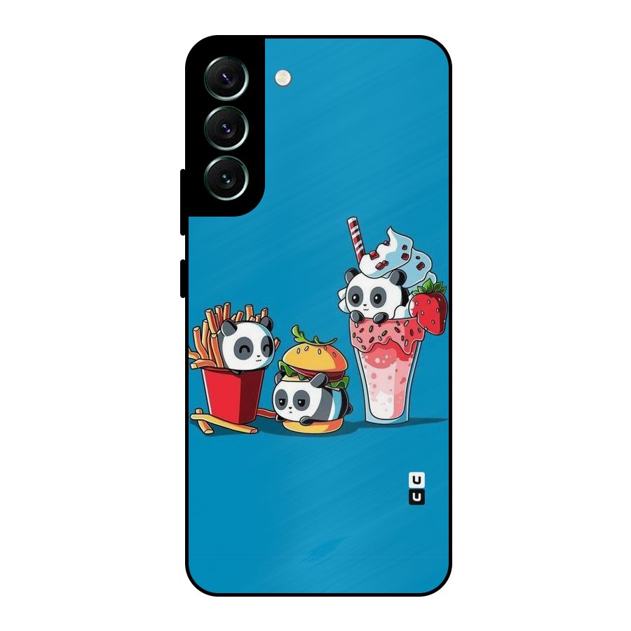 Panda Lazy Metal Back Case for Galaxy S22 Plus 5G