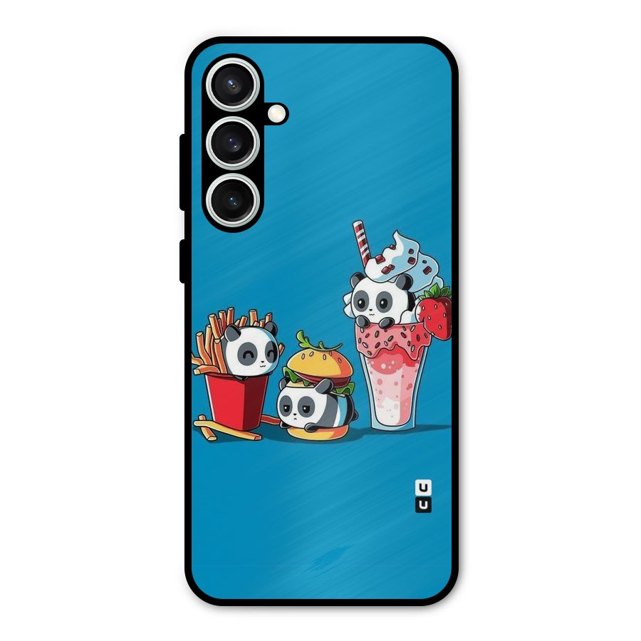 Panda Lazy Metal Back Case for Galaxy S23 FE