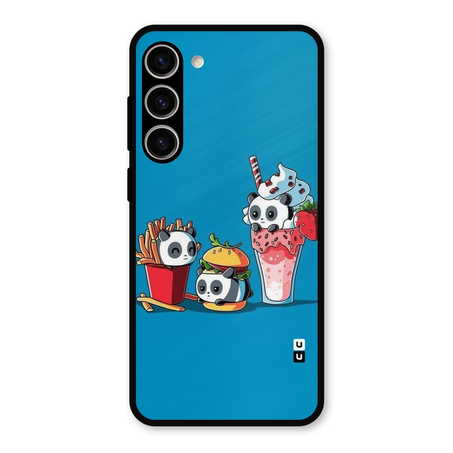 Panda Lazy Metal Back Case for Galaxy S23 Plus