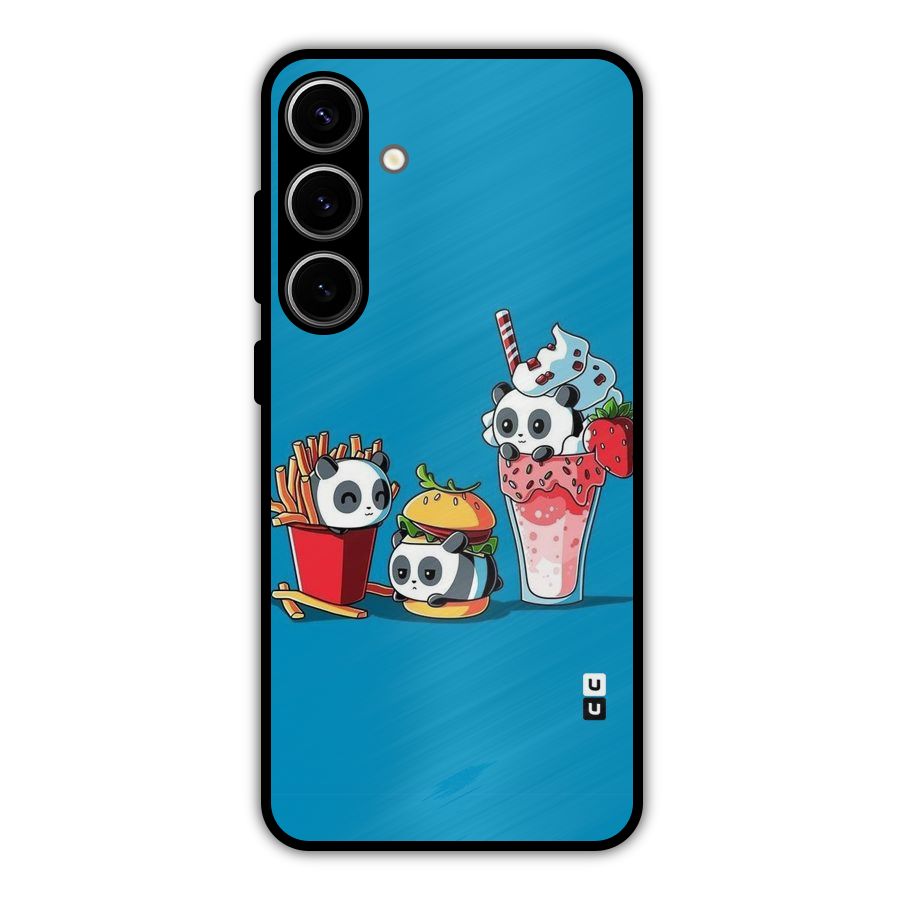 Panda Lazy Metal Back Case for Galaxy S24 Plus