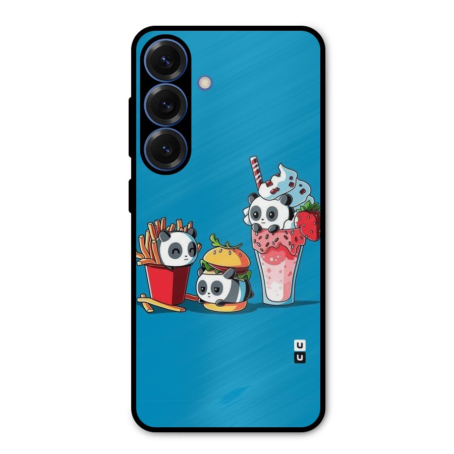 Panda Lazy Metal Back Case for Galaxy S25