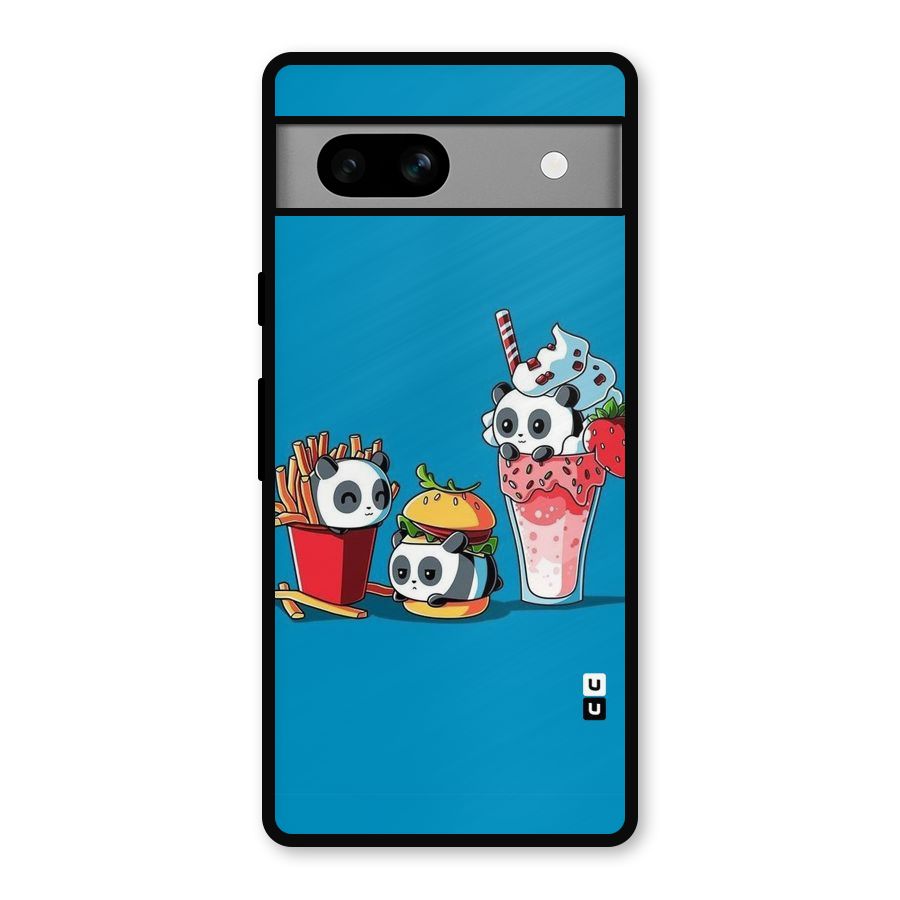 Panda Lazy Metal Back Case for Google Pixel 7a