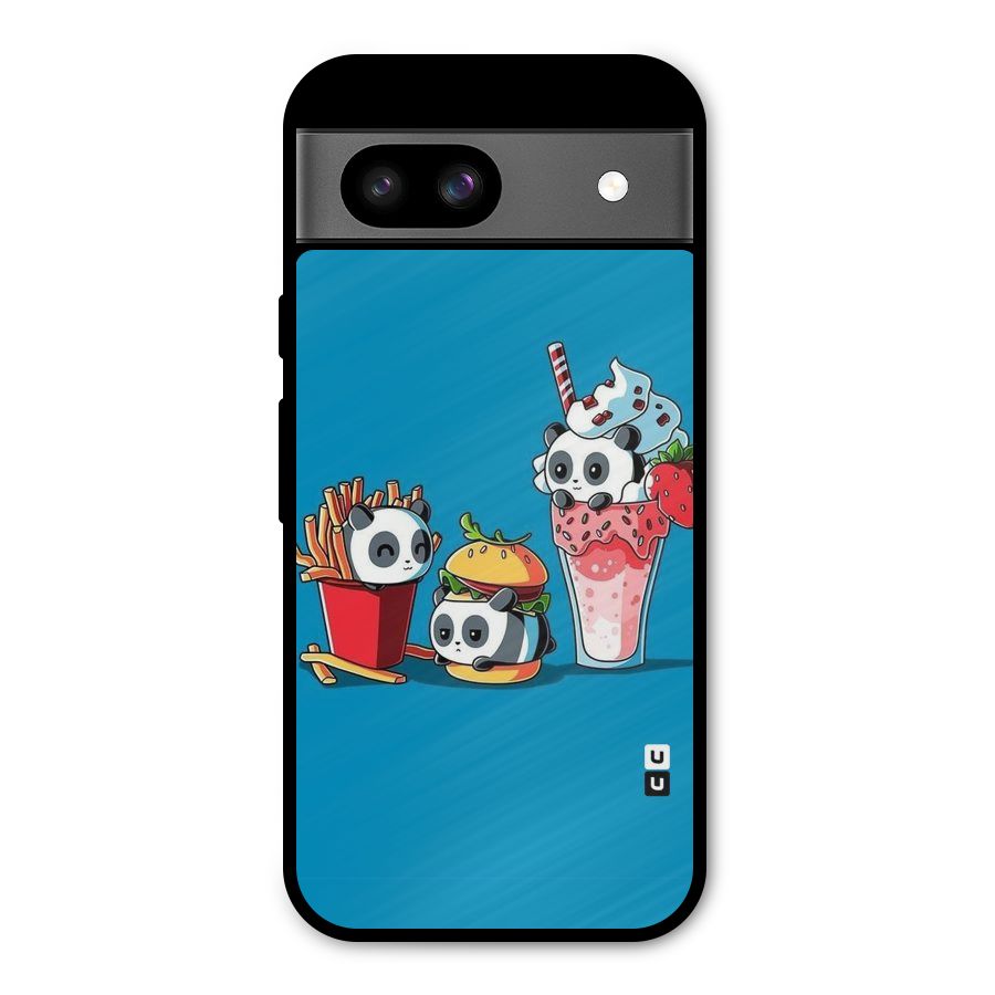Panda Lazy Metal Back Case for Google Pixel 8a