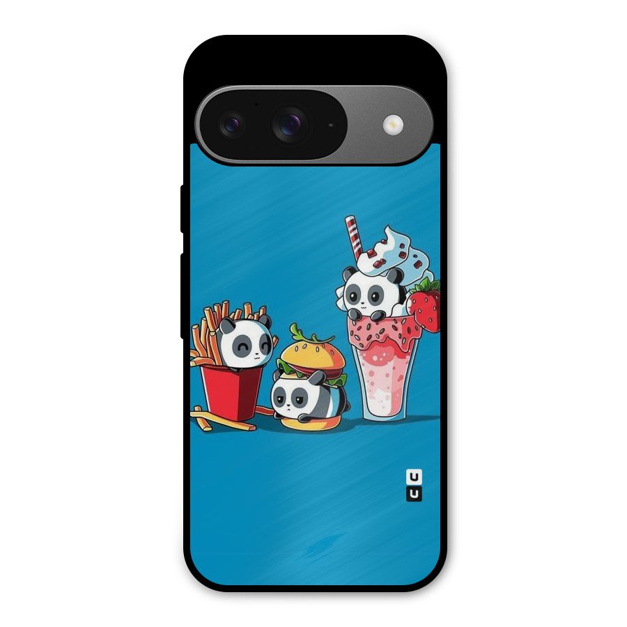Panda Lazy Metal Back Case for Google Pixel 9
