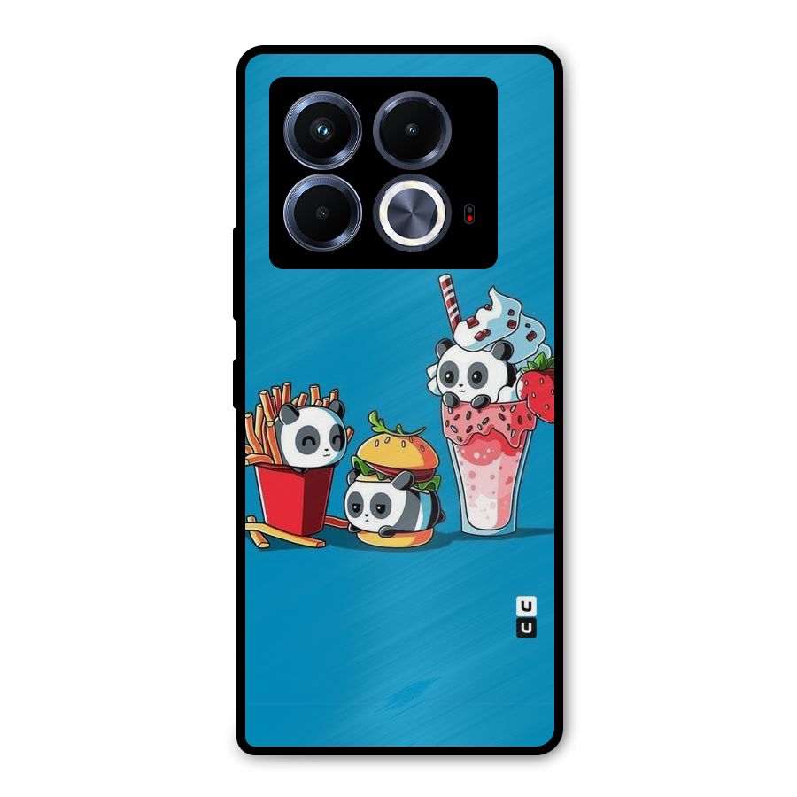 Panda Lazy Metal Back Case for Infinix Note 40 5G