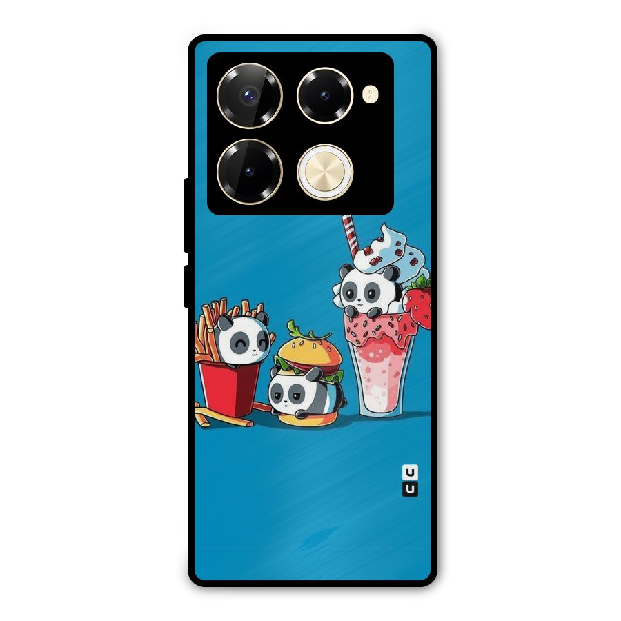 Panda Lazy Metal Back Case for Infinix Note 40 Pro Plus