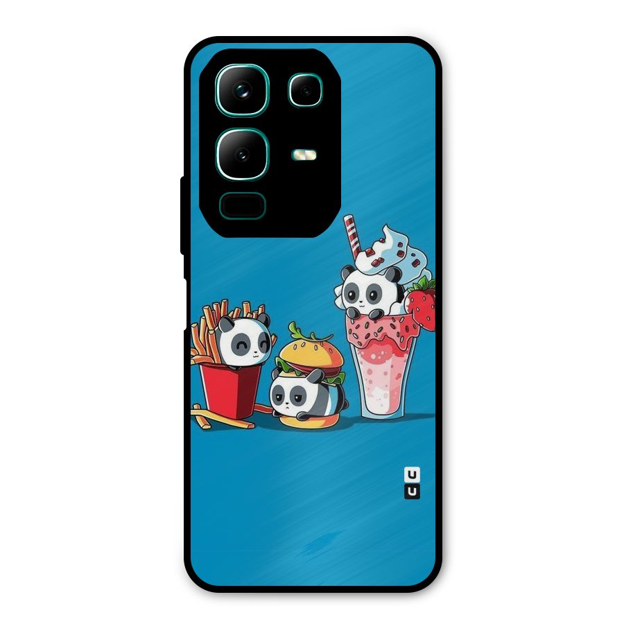Panda Lazy Metal Back Case for Infinix Note 50x
