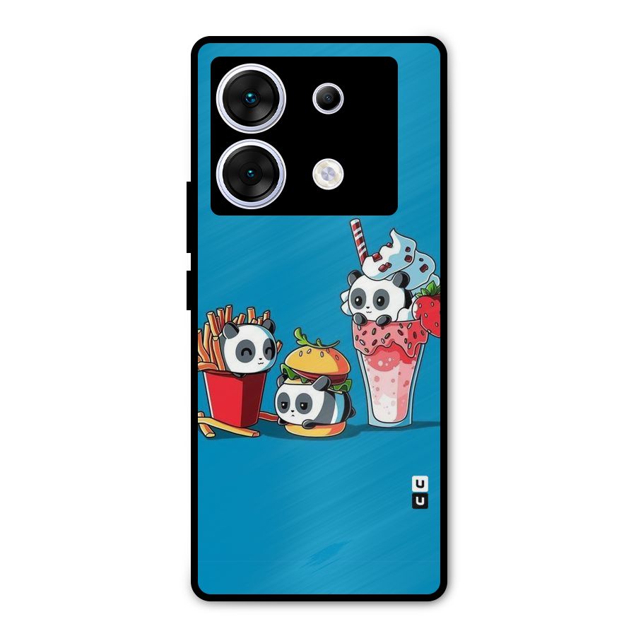 Panda Lazy Metal Back Case for Infinix Zero 30 5G