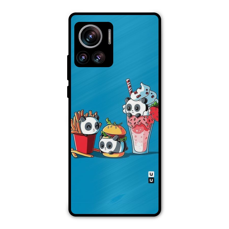 Panda Lazy Metal Back Case for Motorola Edge 30 Ultra
