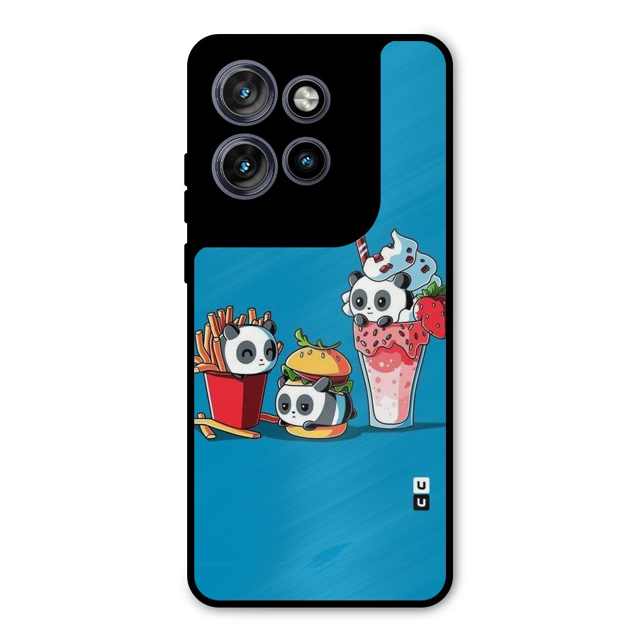 Panda Lazy Metal Back Case for Motorola Edge 50 Neo
