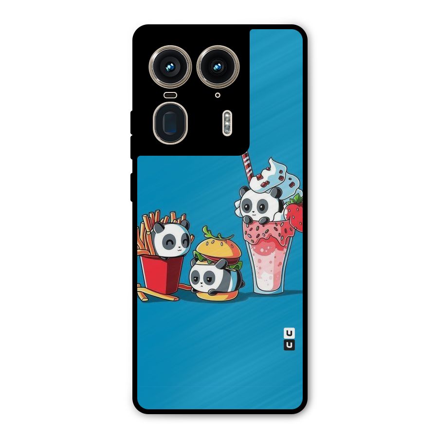 Panda Lazy Metal Back Case for Motorola Edge 50 Ultra
