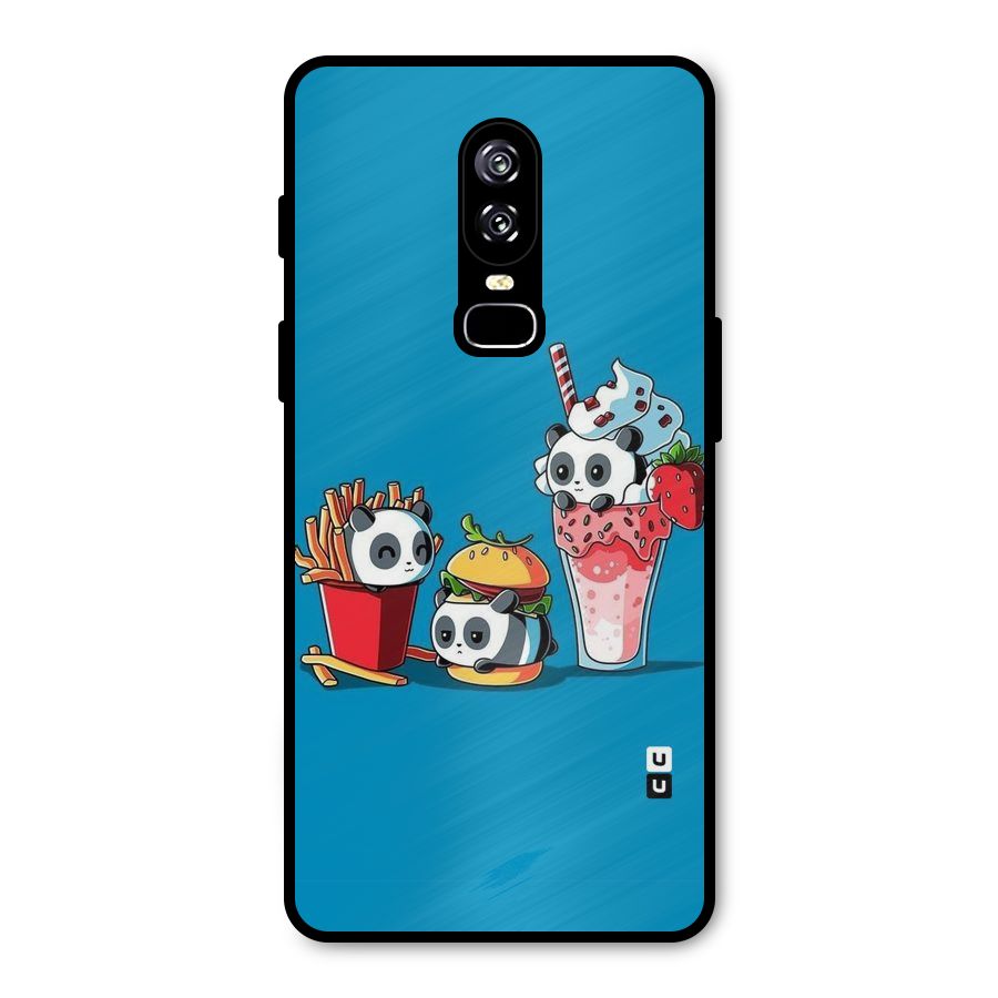 Panda Lazy Metal Back Case for OnePlus 6