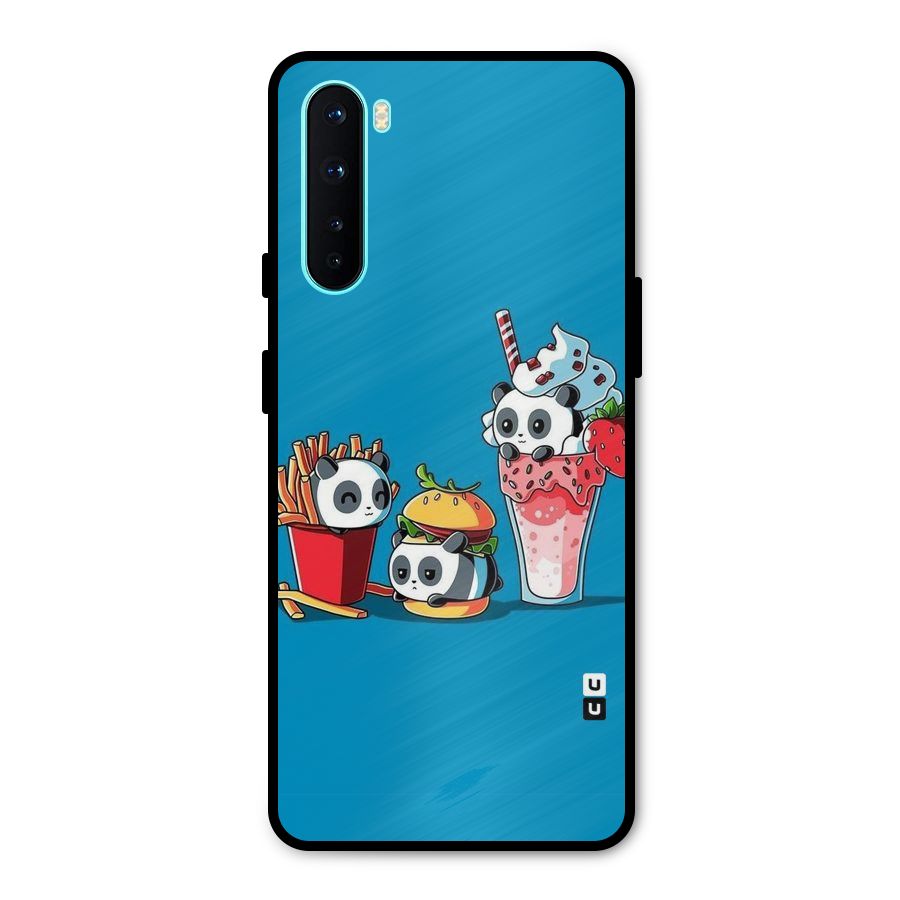 Panda Lazy Metal Back Case for OnePlus Nord