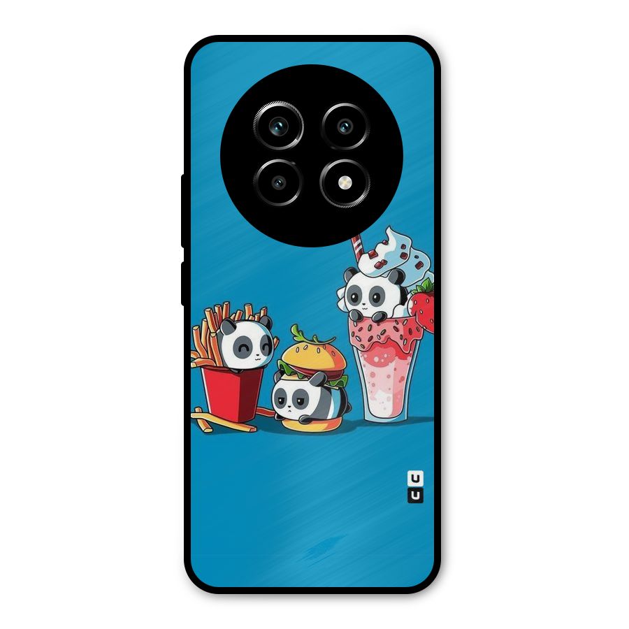 Panda Lazy Metal Back Case for Realme 13 Pro