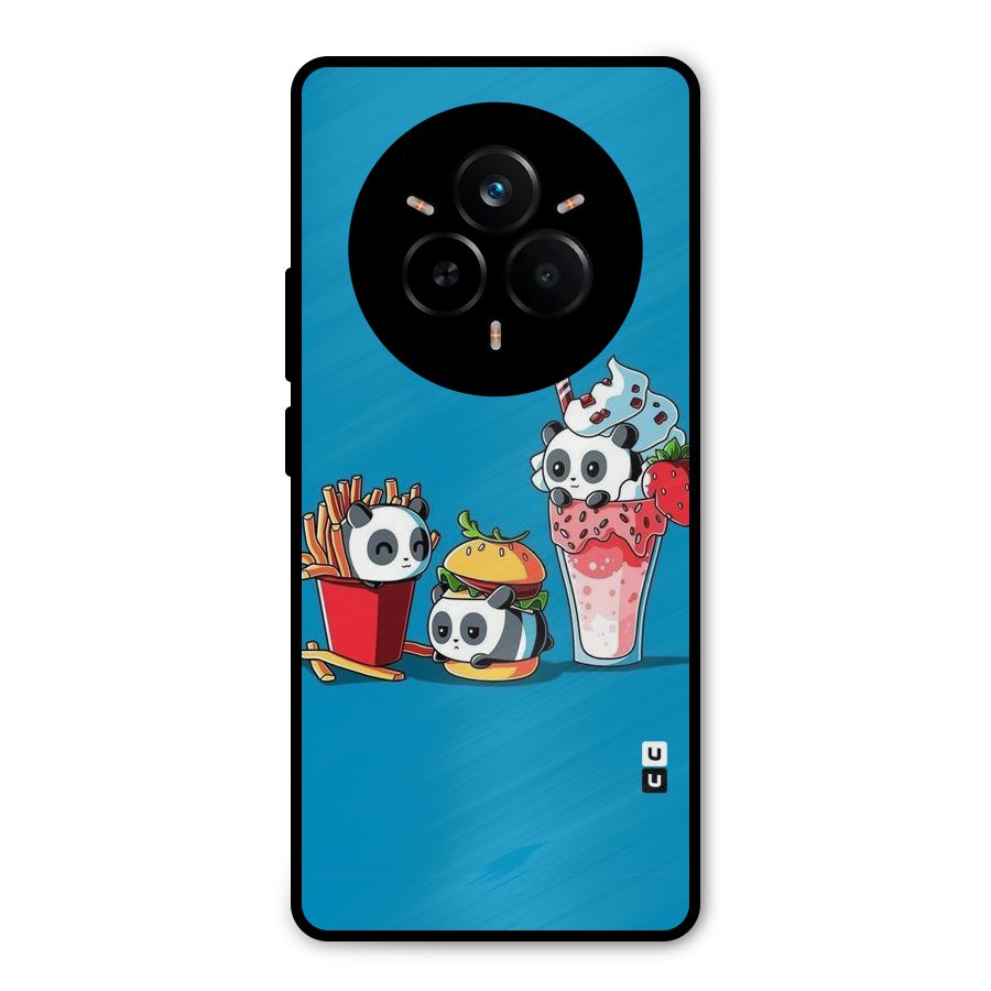 Panda Lazy Metal Back Case for Realme 14 Pro