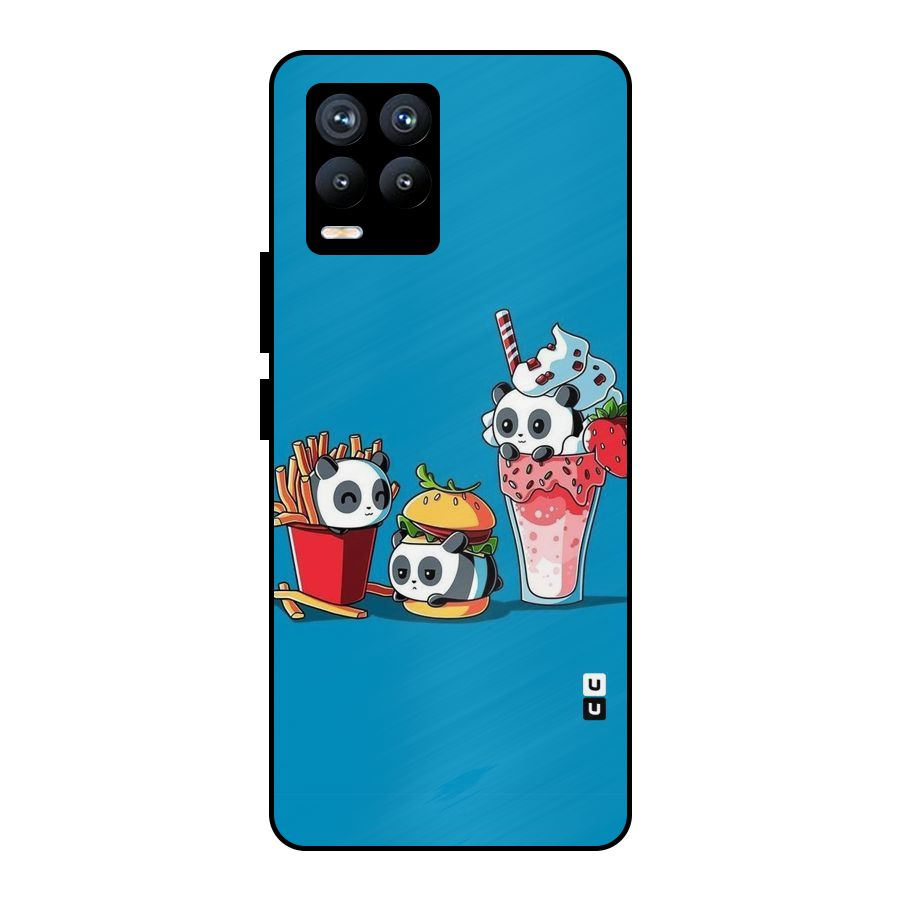 Panda Lazy Metal Back Case for Realme 8 Pro