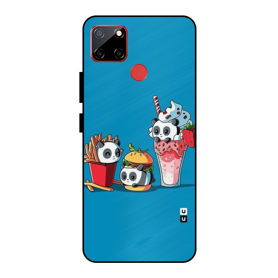 Panda Lazy Metal Back Case for Realme C12