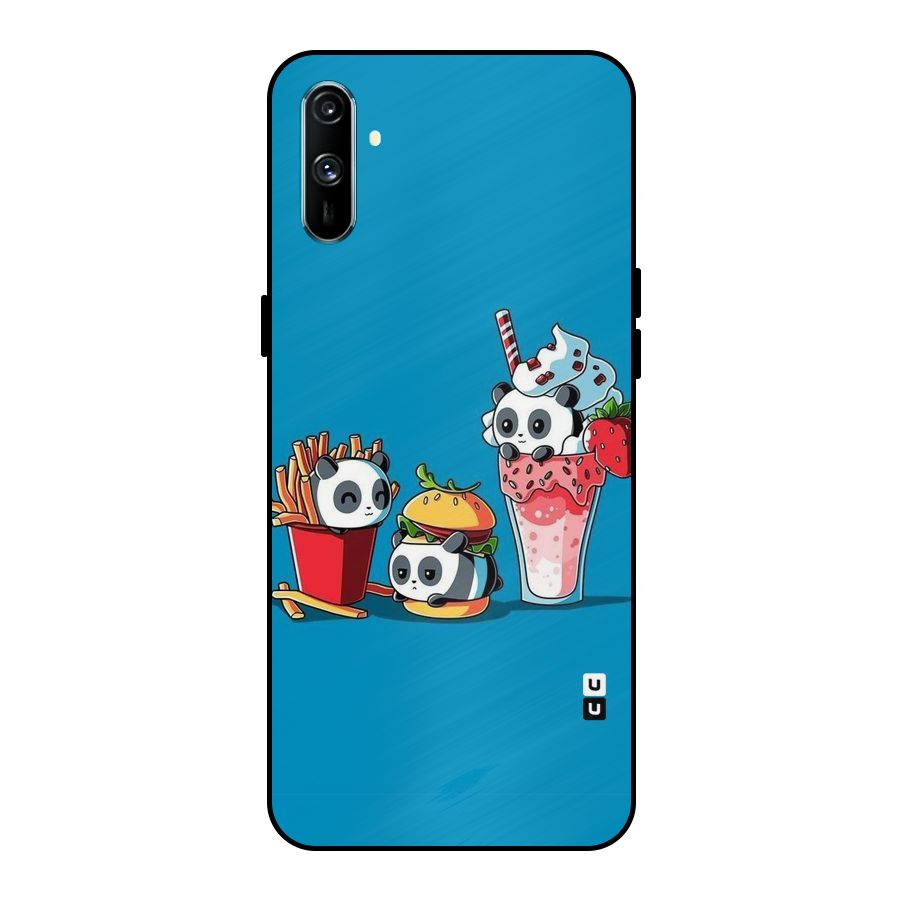 Panda Lazy Metal Back Case for Realme C3