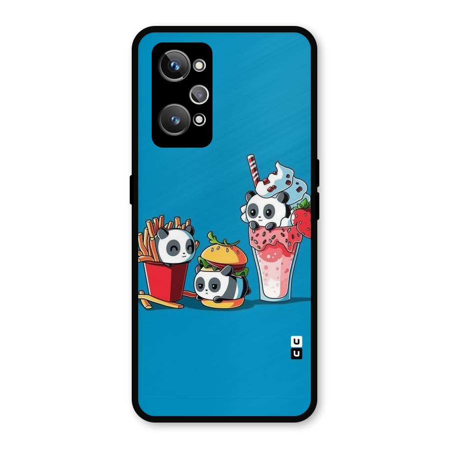 Panda Lazy Metal Back Case for Realme GT Neo2