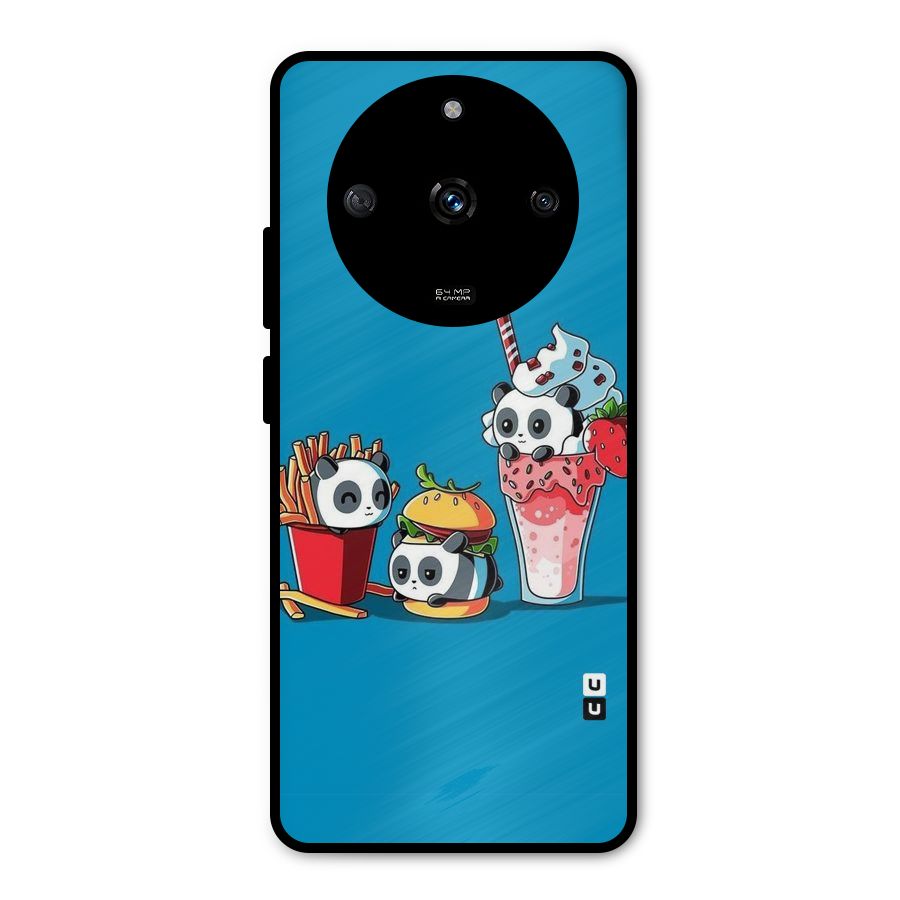 Panda Lazy Metal Back Case for Realme Narzo 60 5G